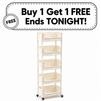 Multifunctional Multi-Layer Plastic Storage Cart