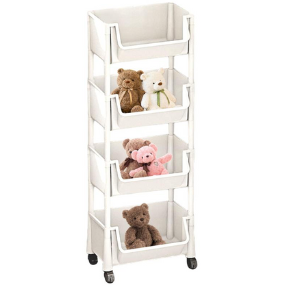 Multifunctional Multi-Layer Plastic Storage Cart
